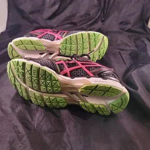 Asics Shoes Asics Gel Kayano Black Pink Green Running Shoes